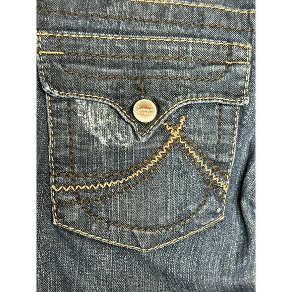 Common Genes Women's Medium Maternity Bootcut Pull-On Underbelly Jeans Embroider - Picture 9 of 12